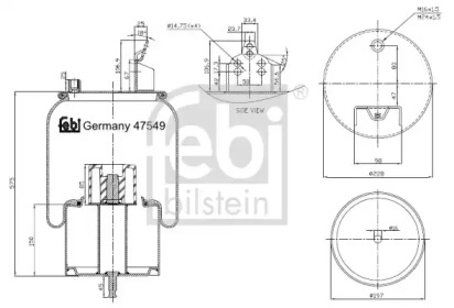 Баллон пневматической рессоры FEBI BILSTEIN 47549