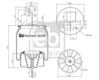 Кожух пневматической рессоры FEBI BILSTEIN 49186