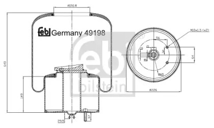 Кожух пневматической рессоры FEBI BILSTEIN 49198