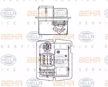 Сопротивление, вентилятор салона BEHR HELLA SERVICE 9XX 009 122-041