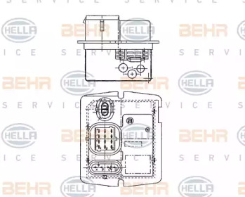 Резистор BEHR HELLA SERVICE 9XX 009 122-051