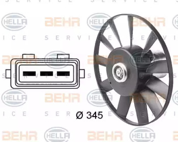 Вентилятор BEHR HELLA SERVICE 8EW 009 144-521