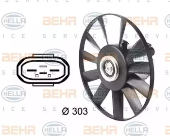 Вентилятор BEHR HELLA SERVICE 8EW 009 144-541