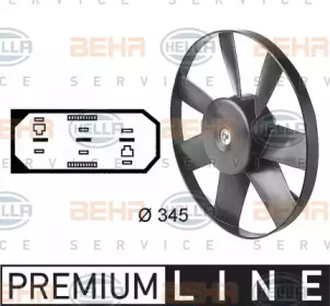 Вентилятор BEHR HELLA SERVICE 8EW 009 144-581