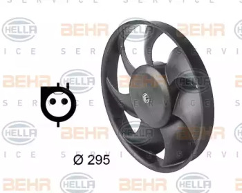 Вентилятор, охлаждение двигателя BEHR HELLA SERVICE 8EW 009 144-651