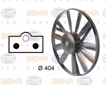 Вентилятор BEHR HELLA SERVICE 8EW 009 144-711