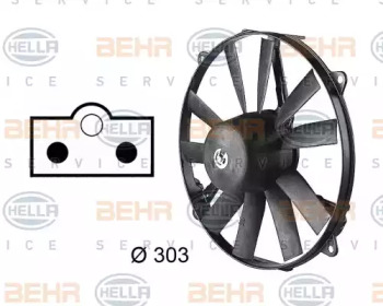 Вентилятор BEHR HELLA SERVICE 8EW 009 144-751