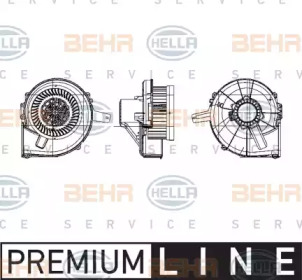 Вентилятор салона BEHR HELLA SERVICE 8EW 009 157-141