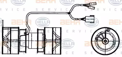 Вентилятор салона BEHR HELLA SERVICE 8EW 009 157-361