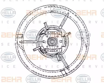 Вентилятор салона BEHR HELLA SERVICE 8EW 009 157-551