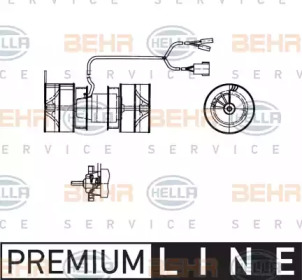 Вентилятор салона BEHR HELLA SERVICE 8EW 009 157-741