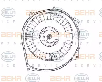 Вентилятор салона BEHR HELLA SERVICE 8EW 009 157-761