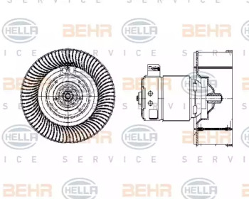 вентилятор BEHR HELLA SERVICE 8EW 009 158-041