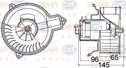 вентилятор BEHR HELLA SERVICE 8EW 009 158-101