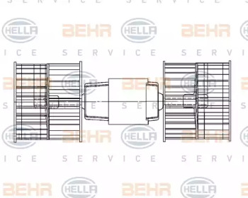 Вентилятор салона BEHR HELLA SERVICE 8EW 009 158-281