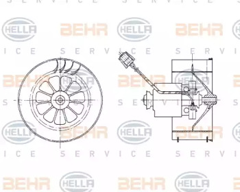 вентилятор BEHR HELLA SERVICE 8EW 009 158-331