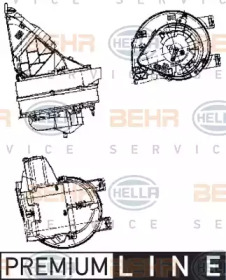 Вентилятор салона BEHR HELLA SERVICE 8EW 009 158-391