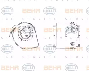 Вентилятор салона BEHR HELLA SERVICE 8EW 009 158-511