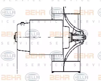 Вентилятор салона BEHR HELLA SERVICE 8EW 009 158-601