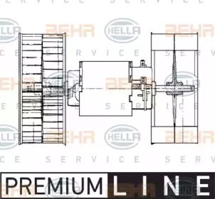 Вентилятор салона BEHR HELLA SERVICE 8EW 009 159-101