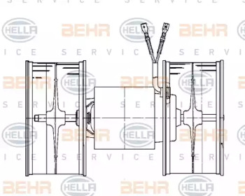 Вентилятор салона BEHR HELLA SERVICE 8EW 009 159-111