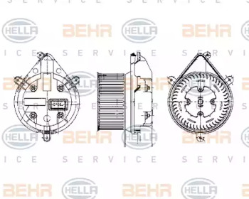 вентилятор BEHR HELLA SERVICE 8EW 009 159-191