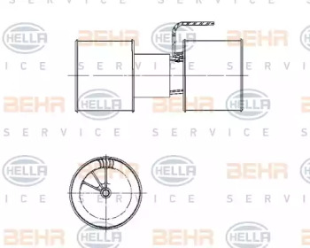 Вентилятор салона BEHR HELLA SERVICE 8EW 009 159-791