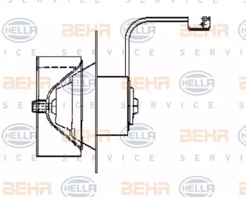 Вентилятор салона BEHR HELLA SERVICE 8EW 009 160-511