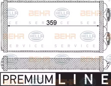 Теплообменник, отопление салона BEHR HELLA SERVICE 8FH 351 000-031