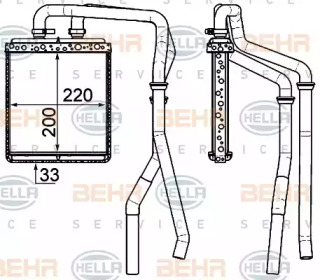 Теплообменник BEHR HELLA SERVICE 8FH 351 000-151