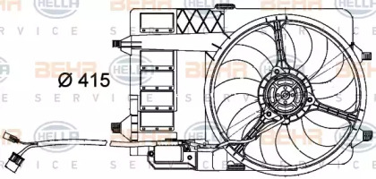 Вентилятор BEHR HELLA SERVICE 8EW 351 000-291