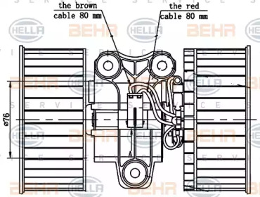 вентилятор BEHR HELLA SERVICE 8EW 351 000-341