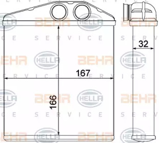 Теплообменник BEHR HELLA SERVICE 8FH 351 000-501