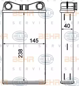 Теплообменник BEHR HELLA SERVICE 8FH 351 000-541