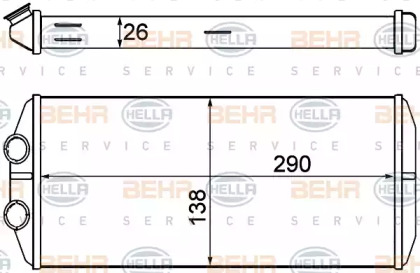 Теплообменник BEHR HELLA SERVICE 8FH 351 000-631