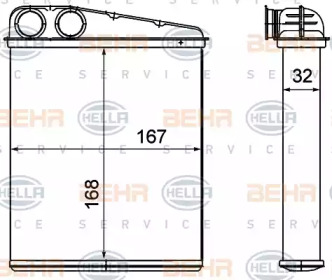 Теплообменник BEHR HELLA SERVICE 8FH 351 000-641