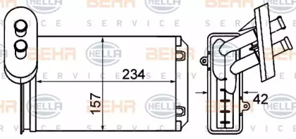 Теплообменник BEHR HELLA SERVICE 8FH 351 001-611