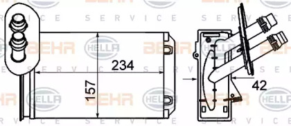 Теплообменник BEHR HELLA SERVICE 8FH 351 001-621