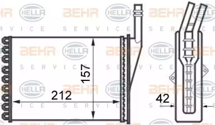 Теплообменник BEHR HELLA SERVICE 8FH 351 024-361