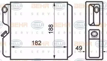 Теплообменник, отопление салона BEHR HELLA SERVICE 8FH 351 024-371