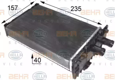 Теплообменник, отопление салона BEHR HELLA SERVICE 8FH 351 024-431