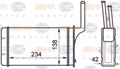 Теплообменник BEHR HELLA SERVICE 8FH 351 024-461