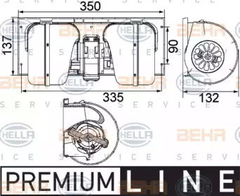 вентилятор BEHR HELLA SERVICE 8EW 351 024-491