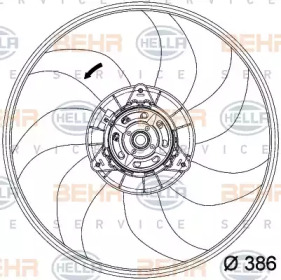 Вентилятор BEHR HELLA SERVICE 8EW 351 034-291