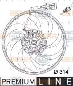 Вентилятор BEHR HELLA SERVICE 8EW 351 034-421