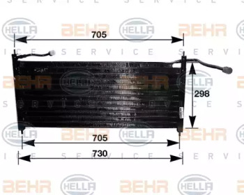 Конденсатор, кондиционер BEHR HELLA SERVICE 8FC 351 035-101