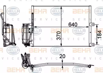 Конденсатор BEHR HELLA SERVICE 8FC 351 036-031