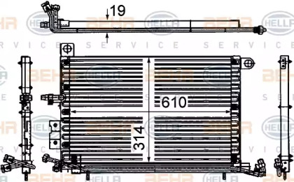 Конденсатор, кондиционер BEHR HELLA SERVICE 8FC 351 037-191