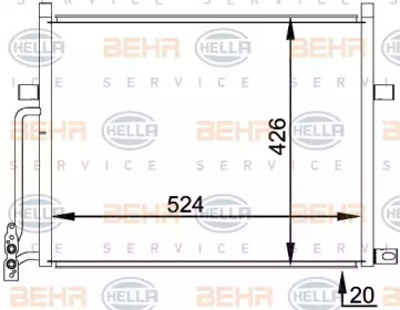 Конденсатор BEHR HELLA SERVICE 8FC 351 038-204