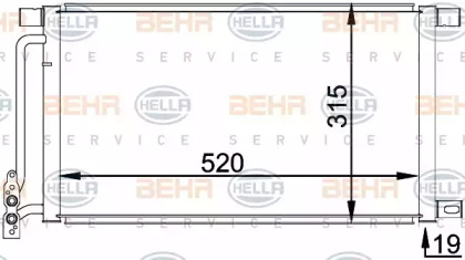 Конденсатор, кондиционер BEHR HELLA SERVICE 8FC 351 038-214